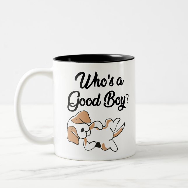 Who's a good boy? Two-Tone coffee mug (Left)