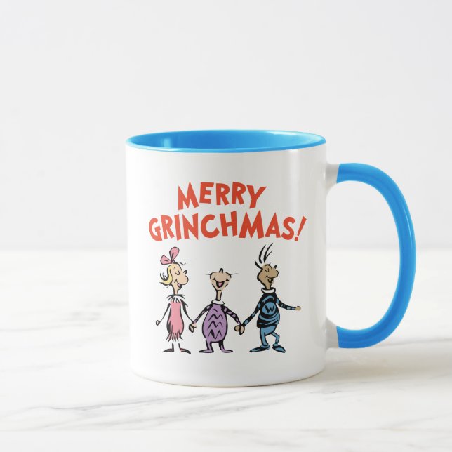 Whos Holding Hands Merry Grinchmas Mug (Right)