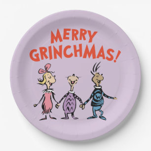 Whos Holding Hands Merry Grinchmas Paper Plates