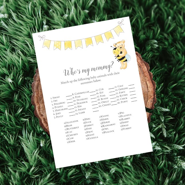 Who's My Mommy Game Girl Teddy Bear Card (Creator Uploaded)