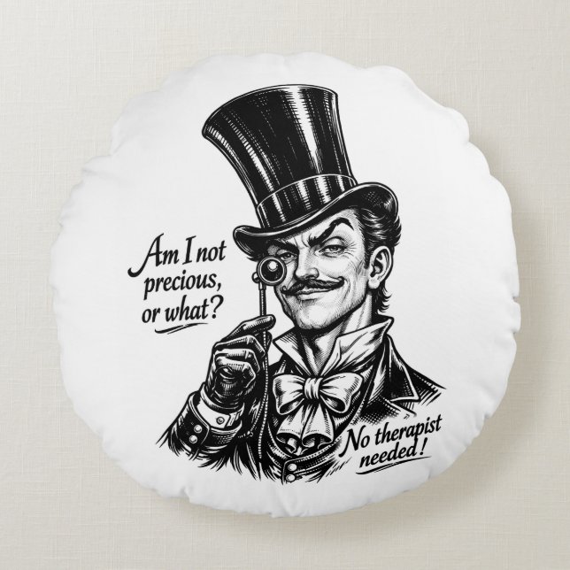 Who's precious?! Oh yes—you know! Round Pillow (Front)