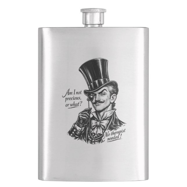 Who's precious?! Witty Lord caricature Flask (Front)