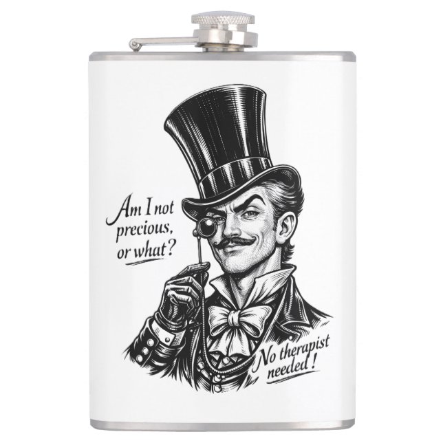 Who's precious?! Witty Lord caricature Flask (Front)