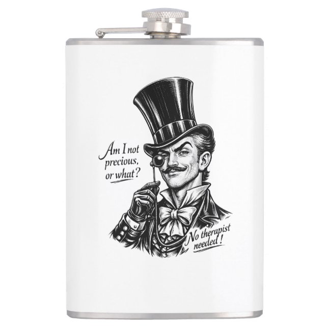 Who's precious?! Witty Lord caricature Flask (Front)