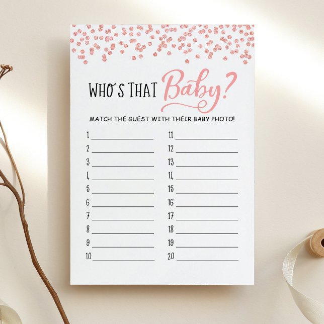 Who's that baby? Game Baby Shower Party Card (Creator Uploaded)