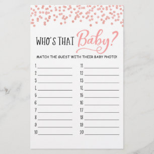 Who's that baby? Game Baby Shower Party game