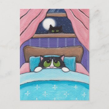 Who's There? Postcard by LisaMarieArt at Zazzle