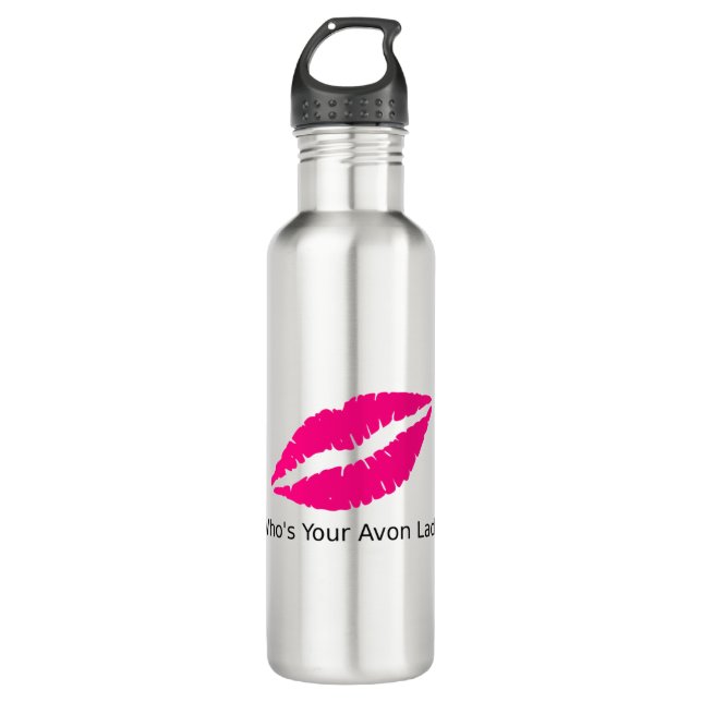 Who's Your Avon Lady Lips Stainless Steel Water Bottle (Front)