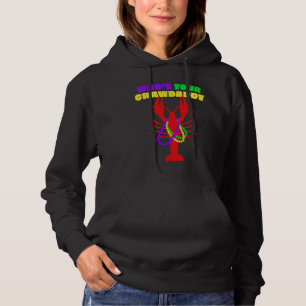 Who's Your Crawdaddy Crawfish Beads Mardi Gras Hoodie