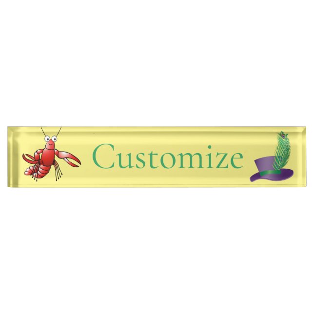Who's Your Crawdaddy? Thunder_Cove Desk Name Plate (Front)