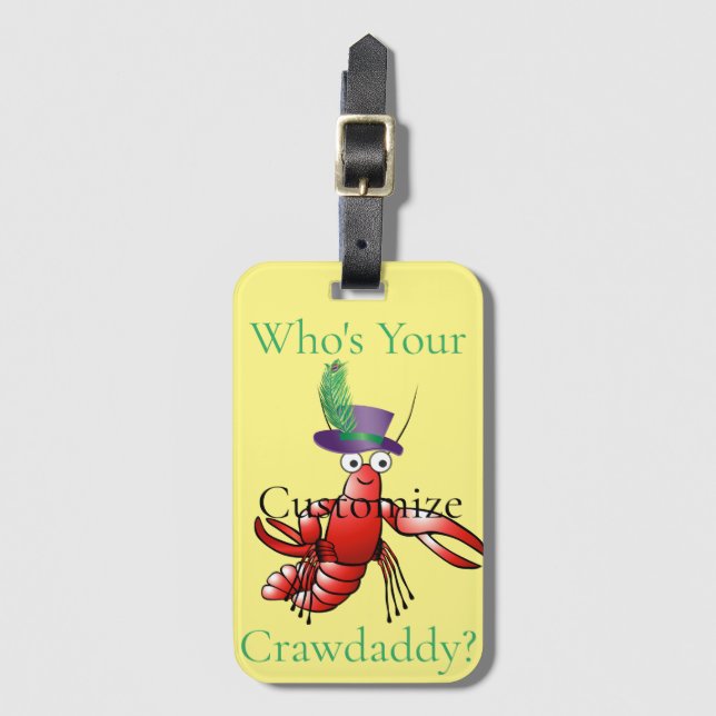Who's Your Crawdaddy? Thunder_Cove Luggage Tag (Front Vertical)