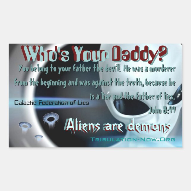 whos your daddy rectangular sticker (Front)