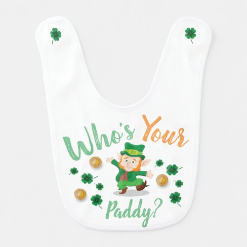 Whos Your Paddy Bibs  Irish Gift x Baby Clothes