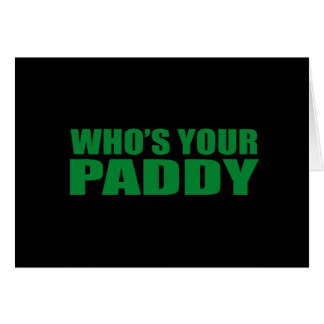 WHO'S YOUR PADDY? CARDS