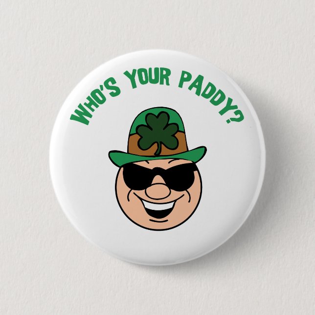 Who's Your Paddy Gift Button (Front)