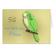 Whose a Pretty Boy Then Cute Budgie 50th Milestone (Front Horizontal)