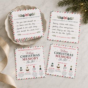 Whose Christmas Memory Is It Family Keepsake Game Note Card
