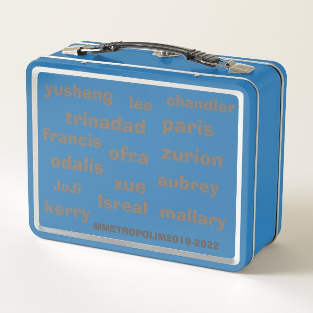 WHOSE NAME IS IT ?  / LIGHTBLUE by MMETROPOLIM / Metal Lunch Box (Back)