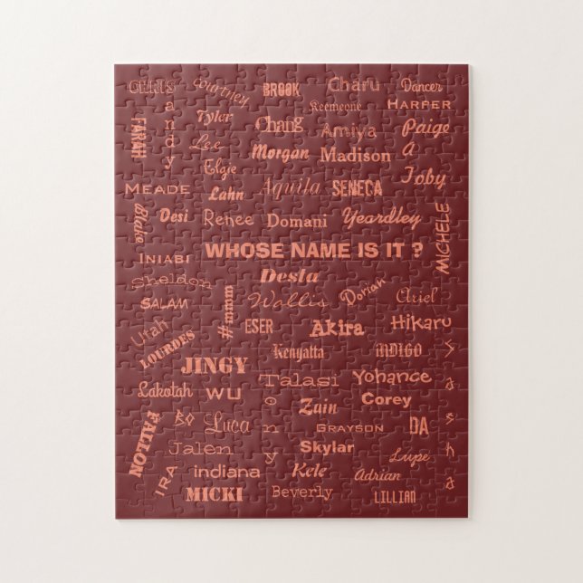 Whose Name Is It ? Puzzle of Names (Vertical)
