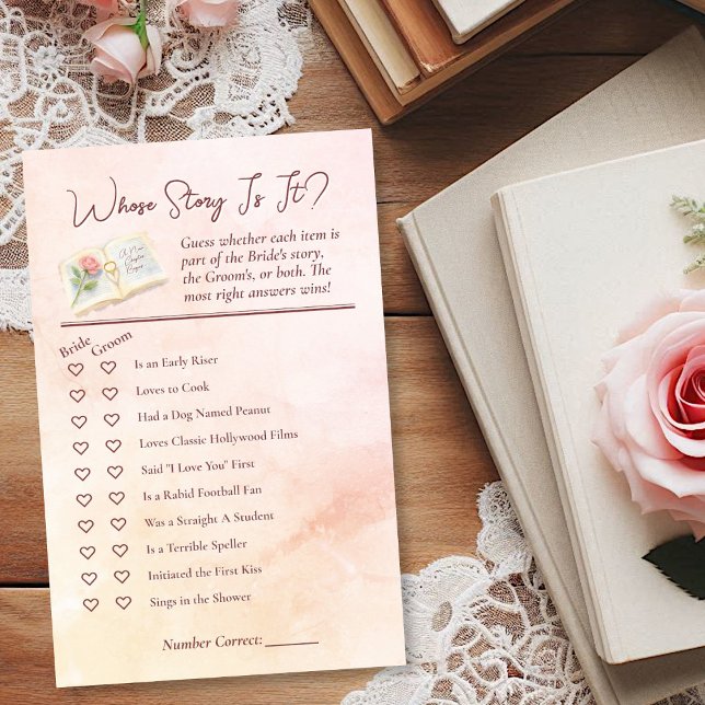 Whose Story Is It? Book Lover's Bridal Shower Game (Whose Story Is It Bridal Shower Game)