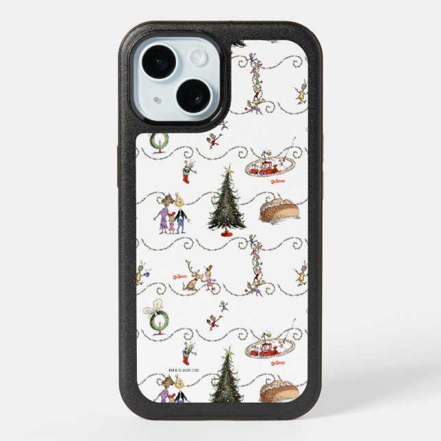 Whoville Christmas Garland Celebration iPhone 15 Case (Back)