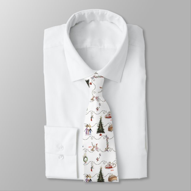 Whoville Christmas Garland Celebration Neck Tie (Tied)