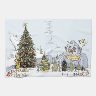 Whoville Christmas Tree Contest Kitchen Towel