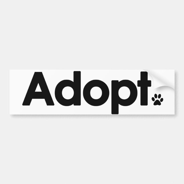 WHS Adopt Logo Bumper Sticker (Front)