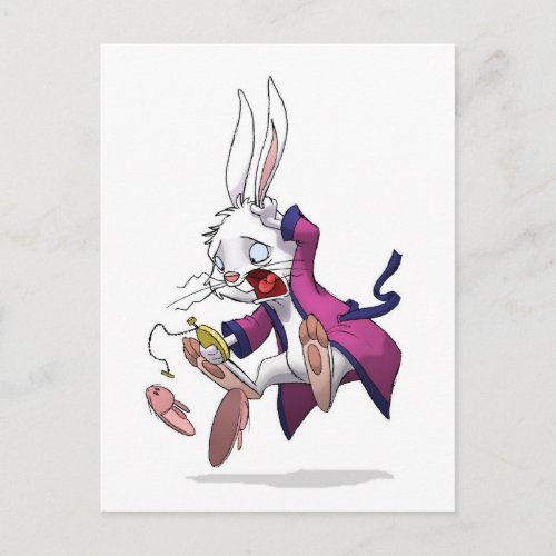 Whtie Rabbit Postcard