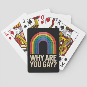 Why Are You Gay Funny Rainbow LGBTQ Pride Ally Poker Cards