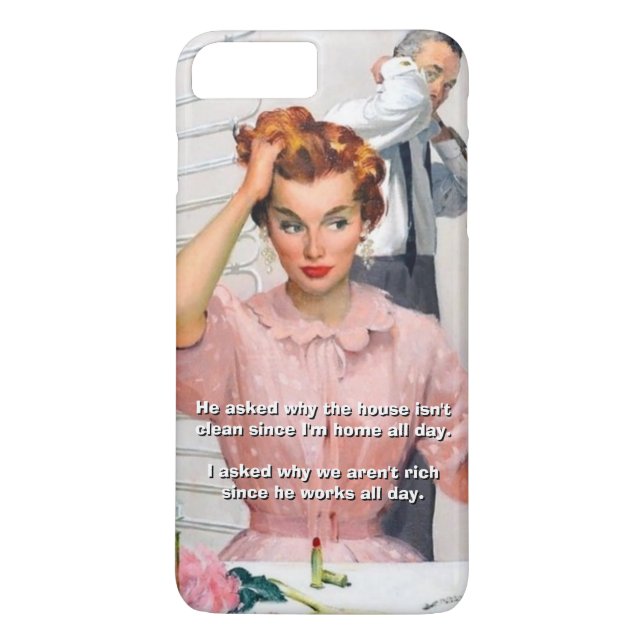 Why aren't we rich? 1950's Housewife Meme Case-Mate iPhone Case (Back)