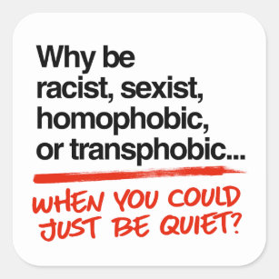 Injure racial sexiste homophobe (10x9cm) Sticker/autocollant