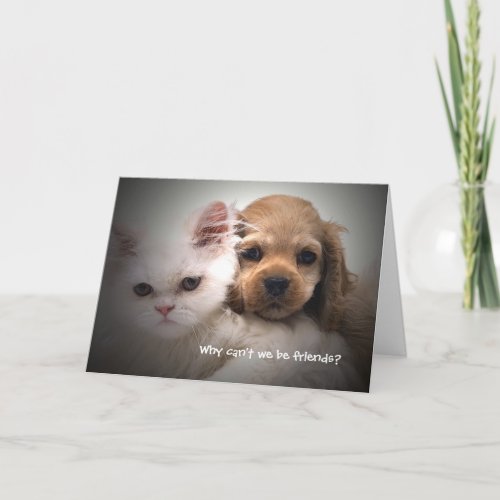 Why Cant We Be Friends Greeting Card