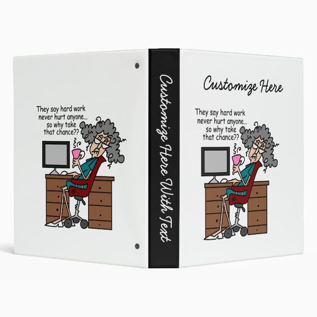 Why Chance Hard Work Humor 3 Ring Binder (Background)
