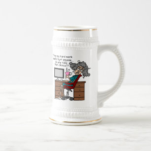 Why Chance Hard Work Humor Beer Stein