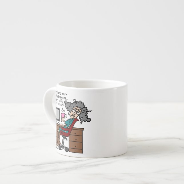 Why Chance Hard Work Humor Espresso Cup (Front Left)