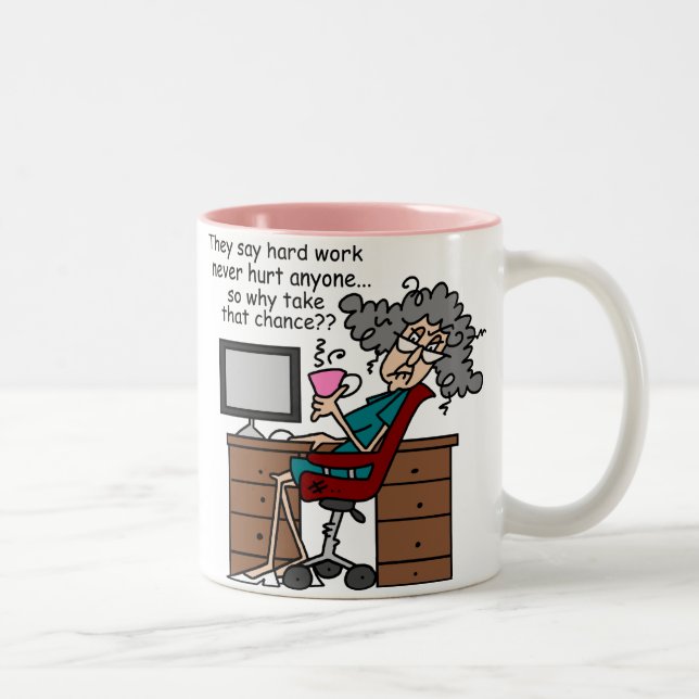 Why Chance Hard Work Humor Two-Tone Coffee Mug (Right)