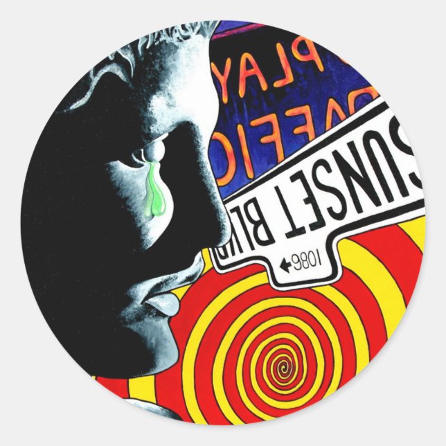 "WHY" CLASSIC ROUND STICKER (Front)