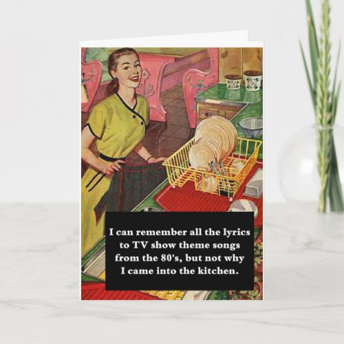 Why Did I Come Into The Kitchen Vintage Funny Card