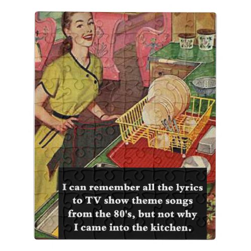 Why Did I Come Into The Kitchen Vintage Funny Jigsaw Puzzle