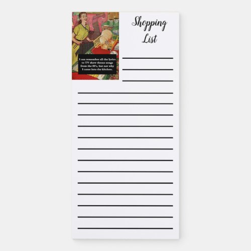 Why Did I Come Into The Kitchen Vintage Funny Magnetic Notepad
