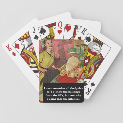 Why Did I Come Into The Kitchen Vintage Funny Poker Cards