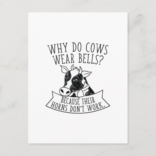 Why Do Cows Wear Bells Postcard
