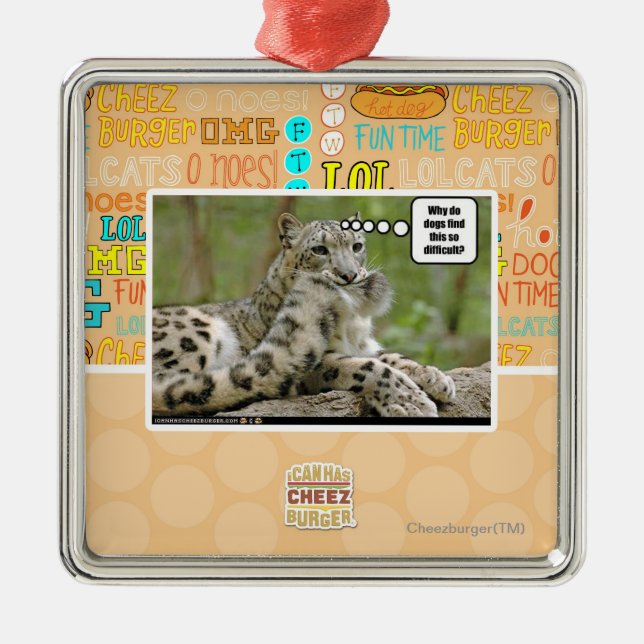 Why do dogs find this so difficult? metal ornament (Front)