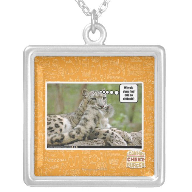 Why do dogs find this so difficult? silver plated necklace (Front)