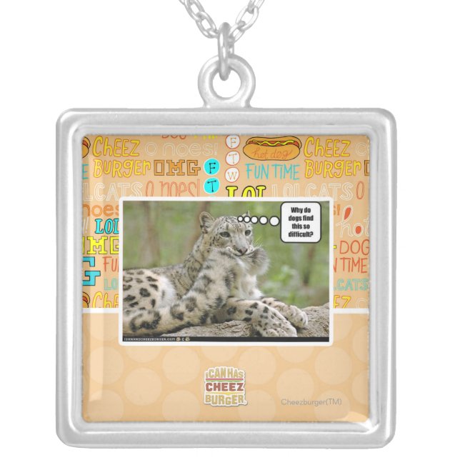 Why do dogs find this so difficult? silver plated necklace (Front)