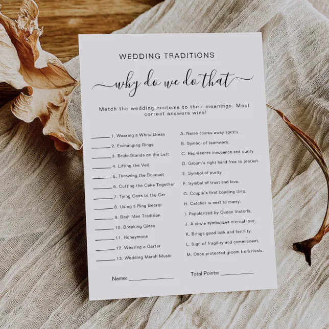 Why Do We Do That – Wedding Bridal Shower Game Invitation | Zazzle