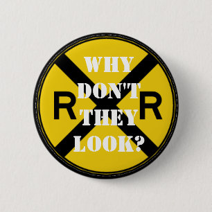 Why Don't They Look? Pinback Button