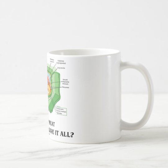Why Eat Meat If Plant Cells Have It All? (Veg Fun) Coffee Mug