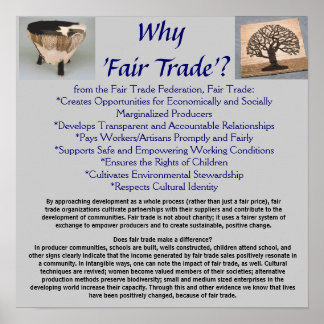 Why Fair Trade? Poster